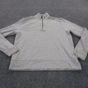 Burberry Brit Jacket Adult XL Gray 1/4 Zip Pullover Jumper Sweater Casual Mens